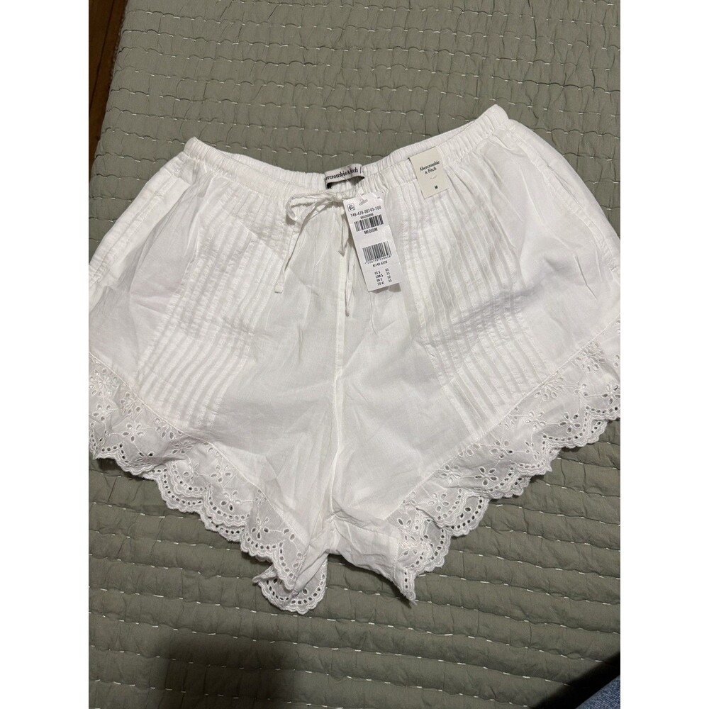 Women's Abercrombie 100% Cotton Ruffle Pull-On Shorts. Medium NEW with Tags